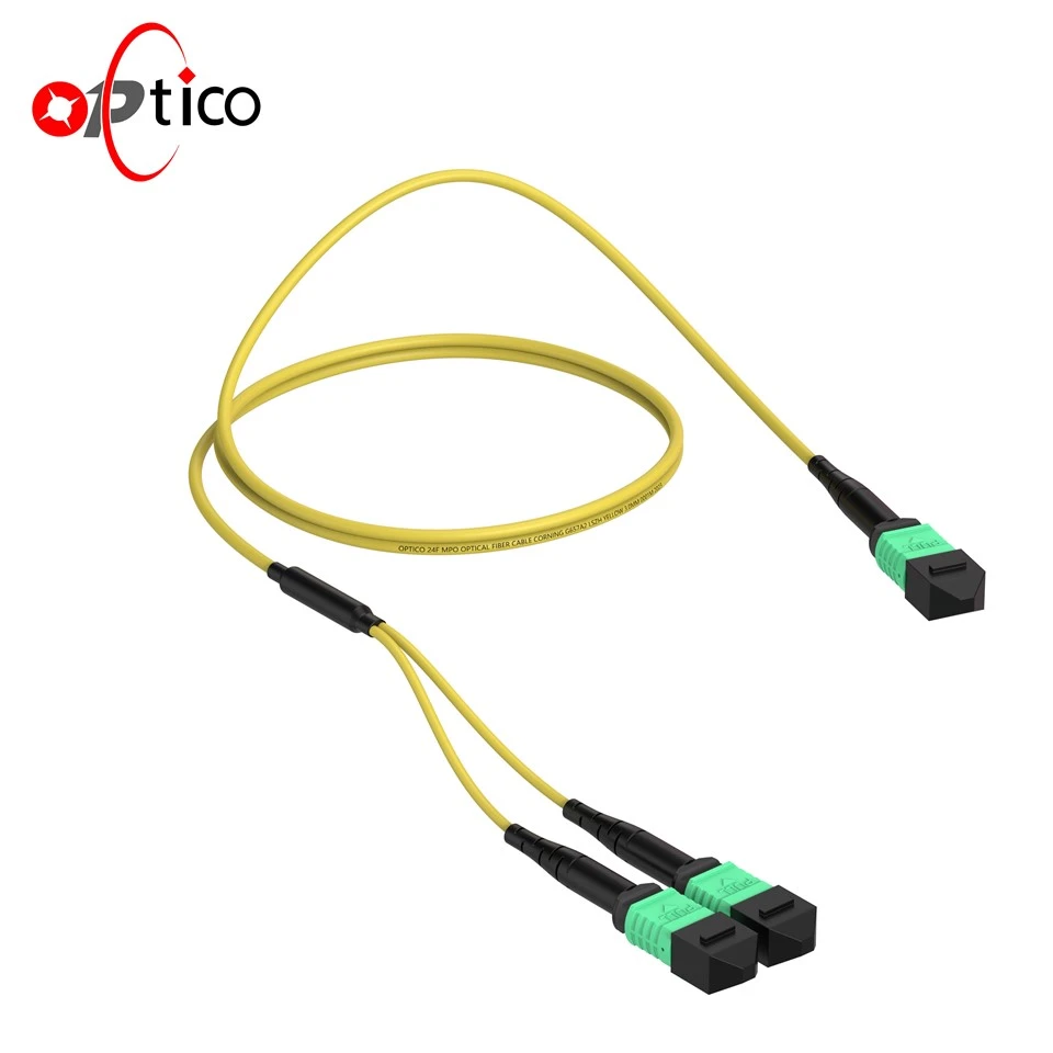 40G MPO MTP Garża Cable 24F Biex 2x12F OM2 OM3 OM4 OM5