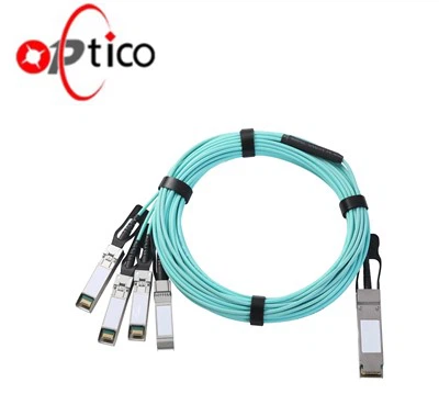 40G QSFP + Breakout Active Optical Cable OM4